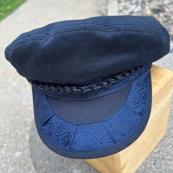 Dorfman Pacific Reformation Fiddler Cap | Navy—Blue Textured Ribbon & Cord—M/L - Picture 10 of 17